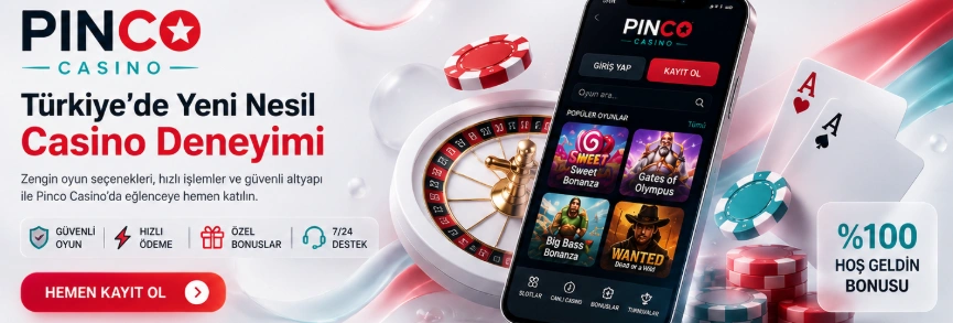 Pinco Casino Türkiye bilgi sayfası, kayıt işlemleri, bonuslar, mobil uygulama ve güvenli ödeme yöntemleri